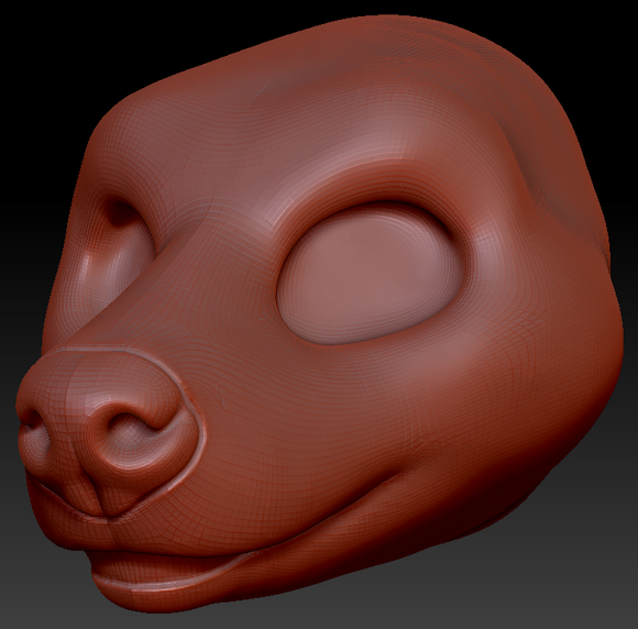 Gender Neutral Hyena Static Jaw Head Base Variant 1