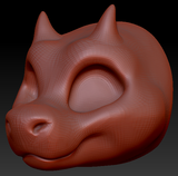 Gender Neutral Toony Round-nosed Dragon Head Base Complex Variant 1