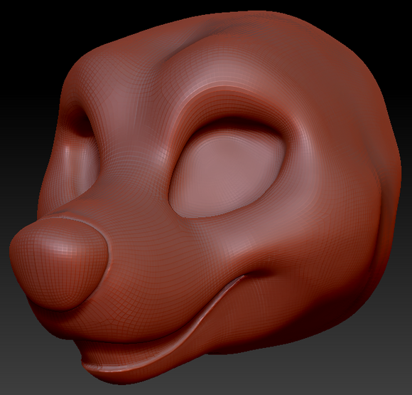 Feminine Toony Bear Static Jaw Head Base Variant 2