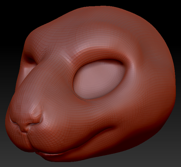 Feminine Guinea Pig Head Base