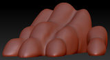 6.4" Wide Sergal/Reptile Small Foam Paw Set