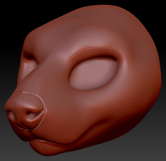 Feminine English Bull Terrier Head Base