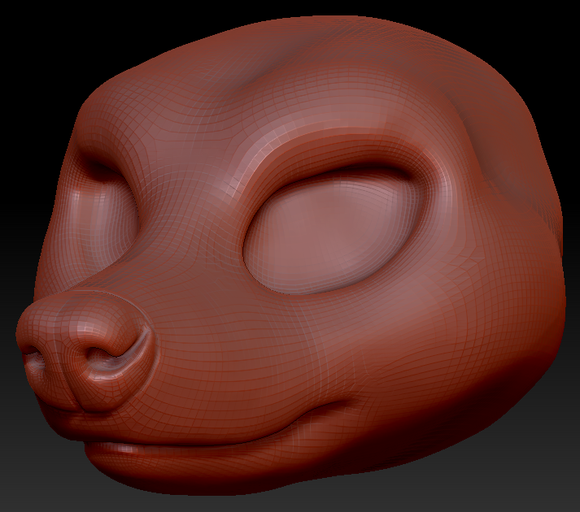 Feminine Raccoon Head Base Variant 1