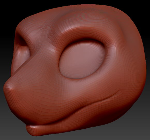 Western Kemono Sergal Head Base Variant 2