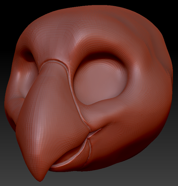 Kemono Toony Bird Static Jaw Head Base Variant 1