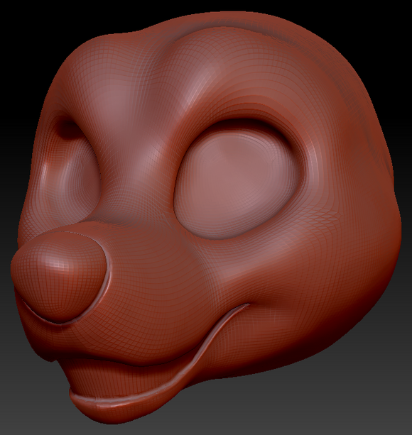 Gender Neutral Toony Small Canine Static Jaw Head Base Variant 1