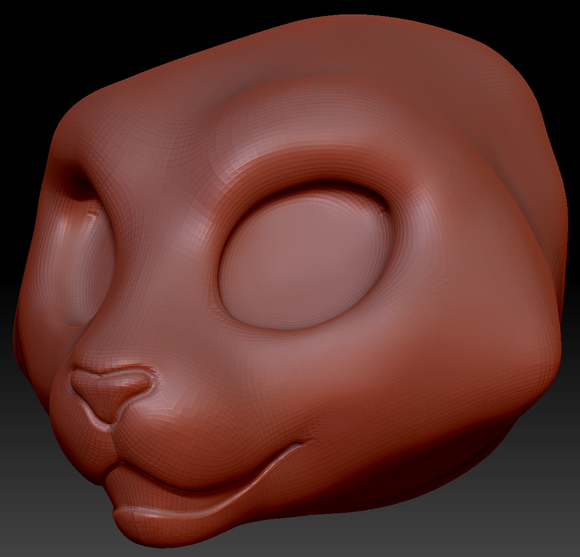 Western Kemono Tiger Static Jaw Head Base Variant 2
