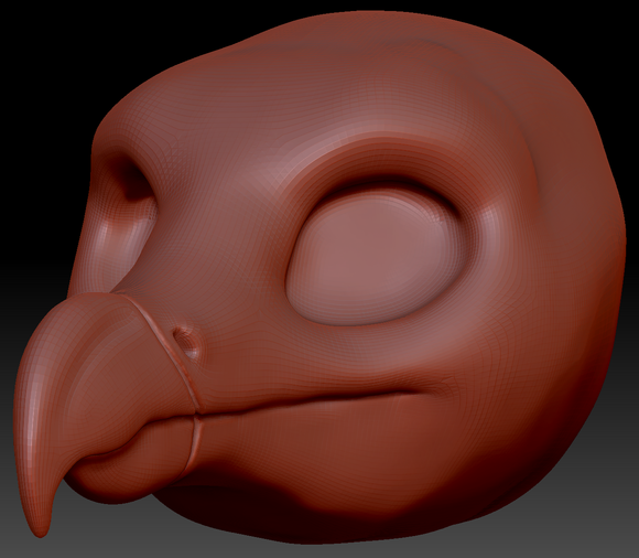 Gender Neutral Bearded Vulture Head Base