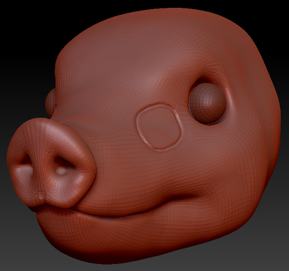 Realistic Pig Head Base