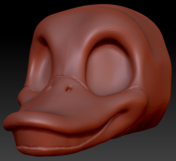 Gender Neutral Toony Bird Static Jaw Head Base Variant 3