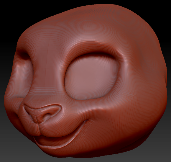 Feminine Toony Bunny Static Jaw Head Base Variant 2