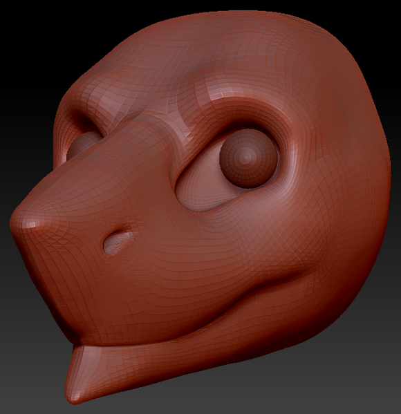 Realistic Western Sergal Head Base