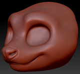 Gender Neutral Toony Red Panda Head Base Variant 1
