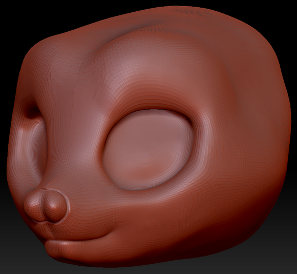 True Kemono Fruit Bat Head Base