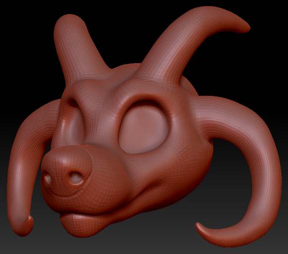 Gender Neutral Toony Large Canine Head Base Complex Variant 1