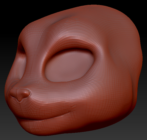 Feminine Toony Cat-Dog Head Base