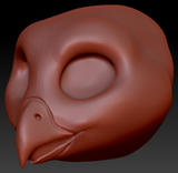 Gender Neutral Barn Owl Static Jaw Head Base