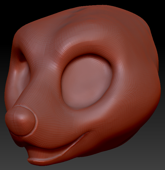Western Kemono Black Bear Static Jaw Head Base