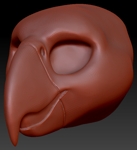 Feminine Macaw Parrot Static Jaw Head Base