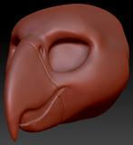 Feminine Macaw Parrot Static Jaw Head Base