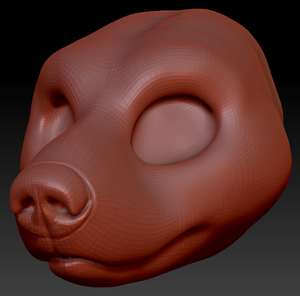 Gender Neutral Black Bear Head Base