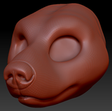Gender Neutral Black Bear Head Base
