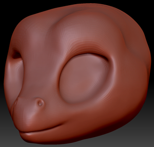 True Kemono Anole Lizard Head Base