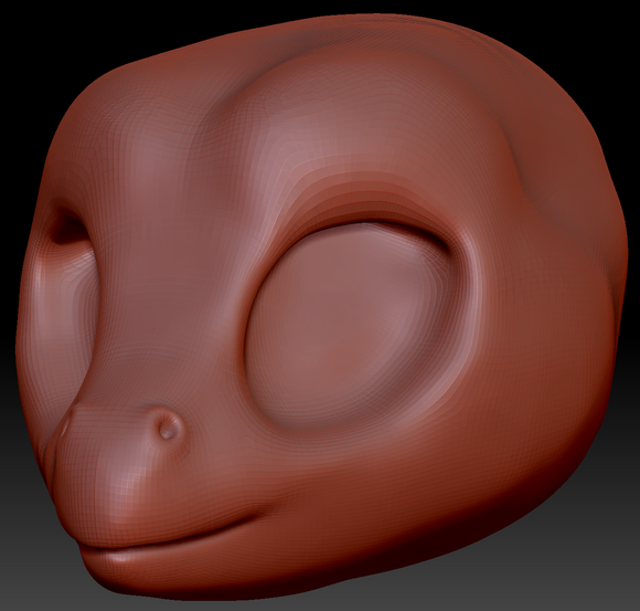 True Kemono Anole Lizard Head Base