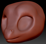 True Kemono Anole Lizard Head Base