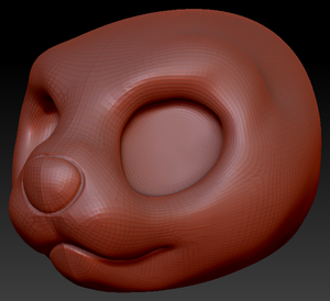 Western Kemono Asian Small-clawed Otter Head Base Variant 2