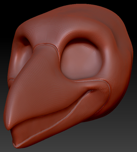Gender Neutral Toony Bird Static Jaw Head Base Variant 5