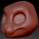 Gender Neutral Toony Bunny Head Base Variant 1