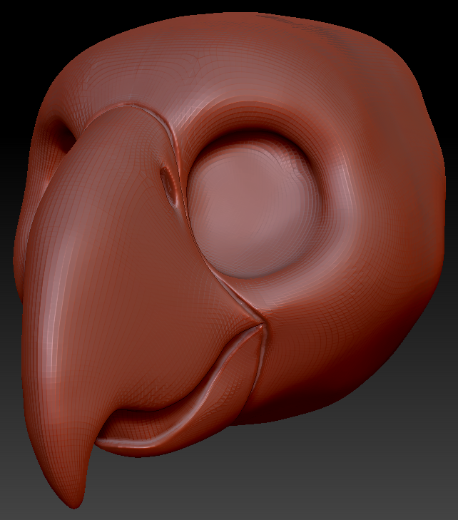 Gender Neutral Toony Bird Static Jaw Head Base Variant 4