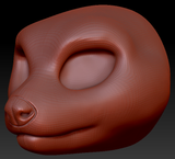 Feminine Red Panda Head Base