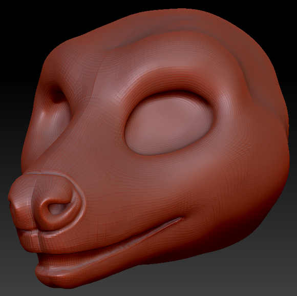Gender Neutral Fruit Bat Static Jaw Head Base