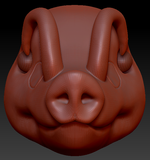 Realistic Pig Head Base Complex Variant 1