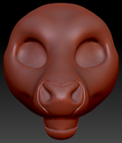Gender Neutral Deer Static Jaw Head Base