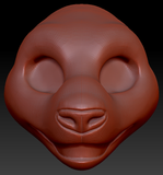 Gender Neutral Giant Panda Static Jaw Head Base