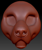 Feminine Golden Retriever Static Jaw Head Base