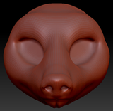 Feminine Armadillo Head Base