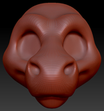 Gender Neutral Toony Angel Dragon Head Base Variant 1