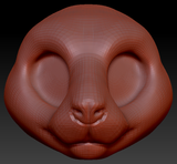Western Kemono Hamster Head Base Variant 1