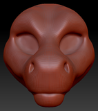 Gender Neutral Long-nosed Angel Dragon Head Base Variant 1