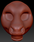 Feminine Cow Static Jaw Head Base