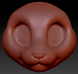 Western Kemono Somali Cat Head Base Variant 1