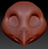 Gender Neutral Barn Owl Static Jaw Head Base
