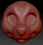 Gender Neutral Toony Small Canine Head Base Variant 1