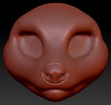 Feminine Red Panda Head Base