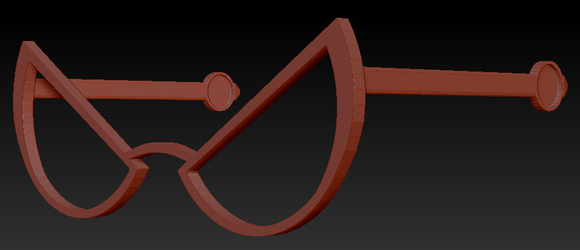 Angry Halfmoon Glasses W/ Arms