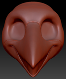 Gender Neutral Toony Bird Static Jaw Head Base Variant 5